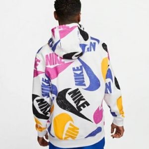 nike men's sportswear aop club hoodie